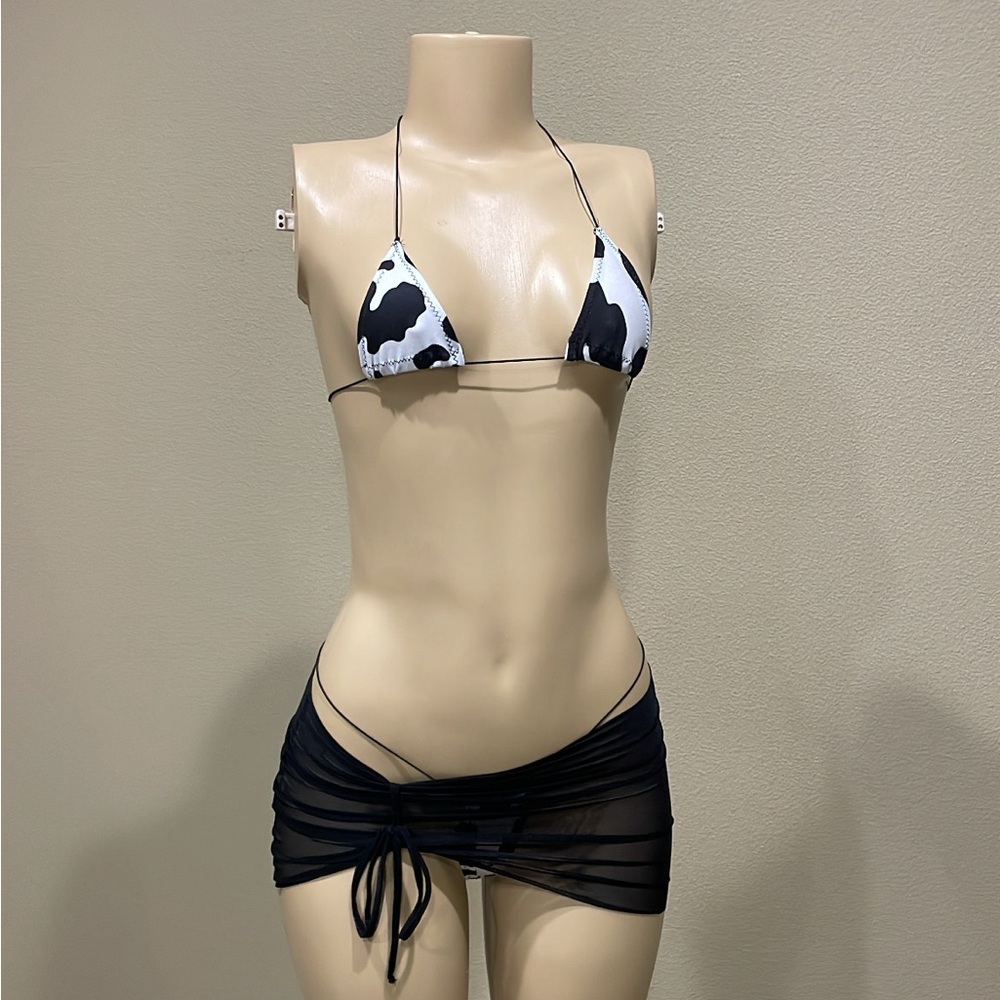Cow print micro bikini set